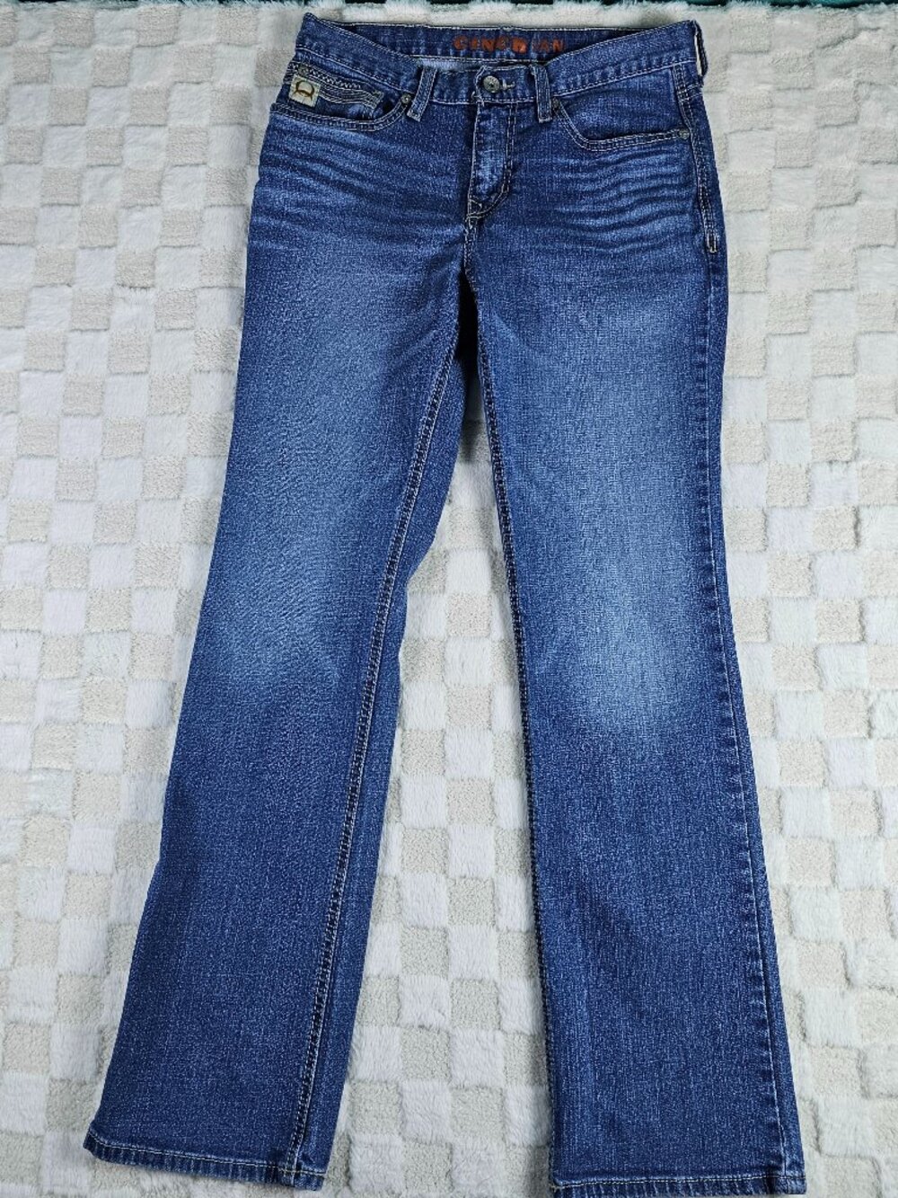 Cinch Ian Slim Bootcut Jeans Mens 31x34 Blue Performance Stretch Denim MB5983600
